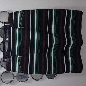 🌺MICHAEL KORS Striped Black and Green Women's Skirt